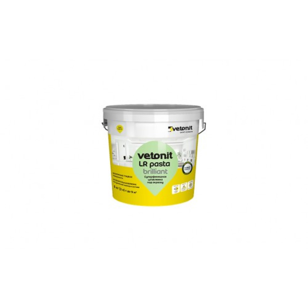 Spaklevka superfiniş boya ve oboy altina Weber.vetonit LR Pasta Brilliant 18 kq