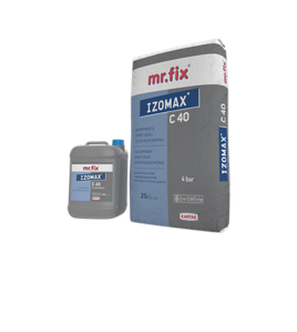 MR.FİX İzomax C 40 - Sement əsasli iki komponentli yari elastik su izolyasiya (35 kq)