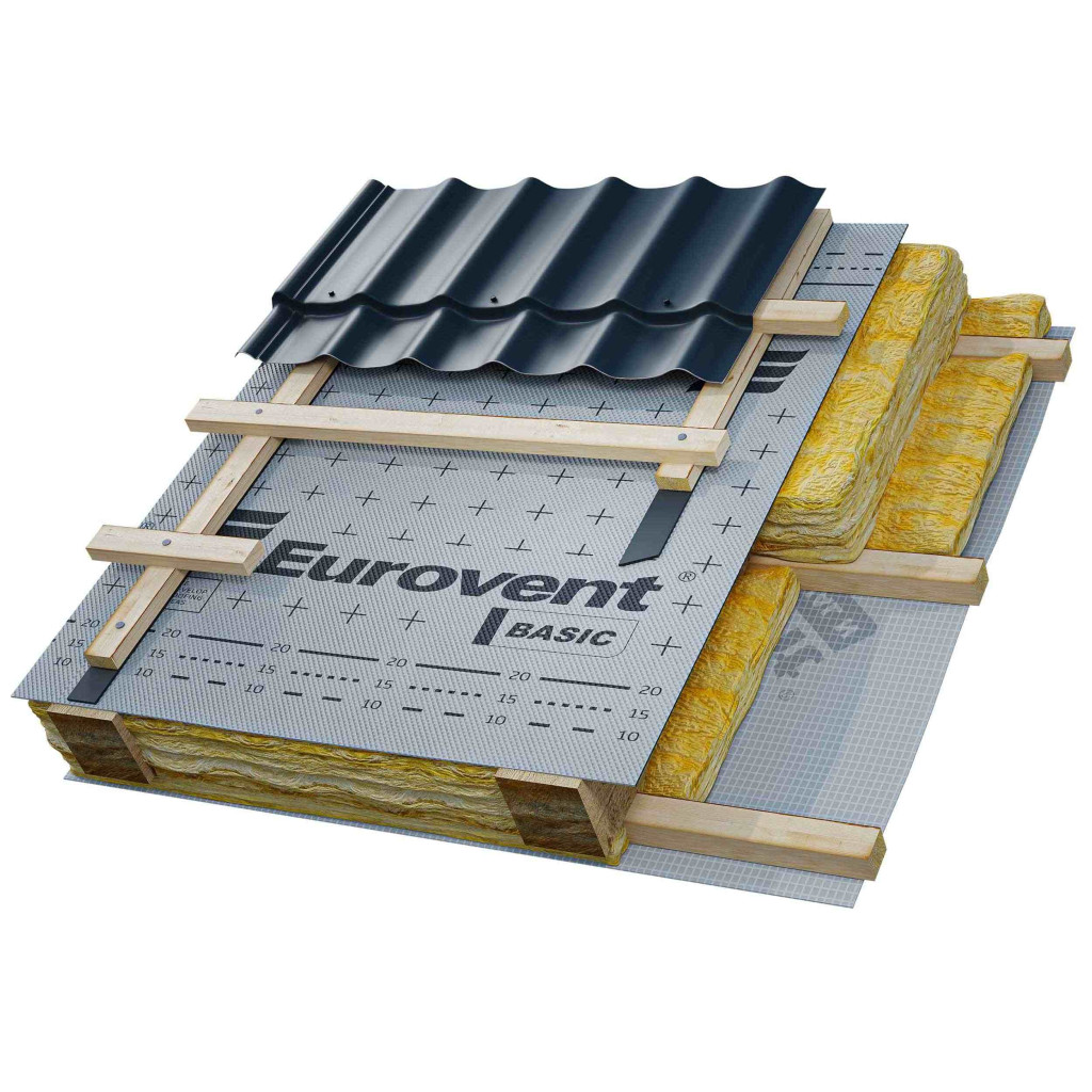 Su və külək izolyasiya membranı Eurovent Basic 1,5x50 m