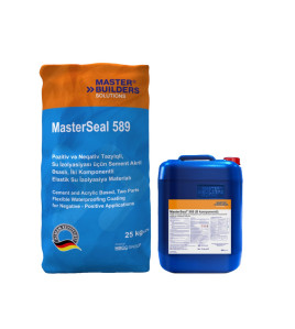 Sement əsaslı iki komponetlı akril əasalı pozitiv ve neqativ su izolyasiya BASF Master Builders Solutions MasterSeal 589 A=25 kq B=10 kq Sement əsaslı iki komponetlı akril əasalı pozitiv ve neqativ su izolyasiya BASF Master Builders Solutions MasterSeal 589 A=25 kq B=10 kq