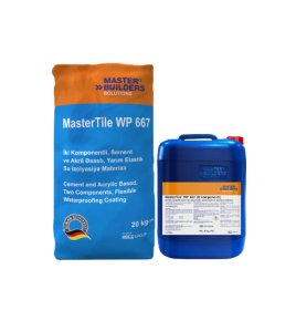 Sement əsaslı iki komponetlı elastik su izolyasiya BASF Master Builders Solutions MasterTile WP 667 A=20 kq B=5 kq Sement əsaslı iki komponetlı elastik su izolyasiya BASF Master Builders Solutions MasterTile WP 667 A=20 kq B=5 kq