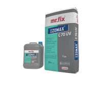 Sement esasli iki komponetlı UV davamli elastic su izolyasiya Mr.Fix İzomax C 70 UV A=25 kq B=8 kq Sement esasli iki komponetlı UV davamli elastic su izolyasiya Mr.Fix İzomax C 70 UV A=25 kq B=8 kq