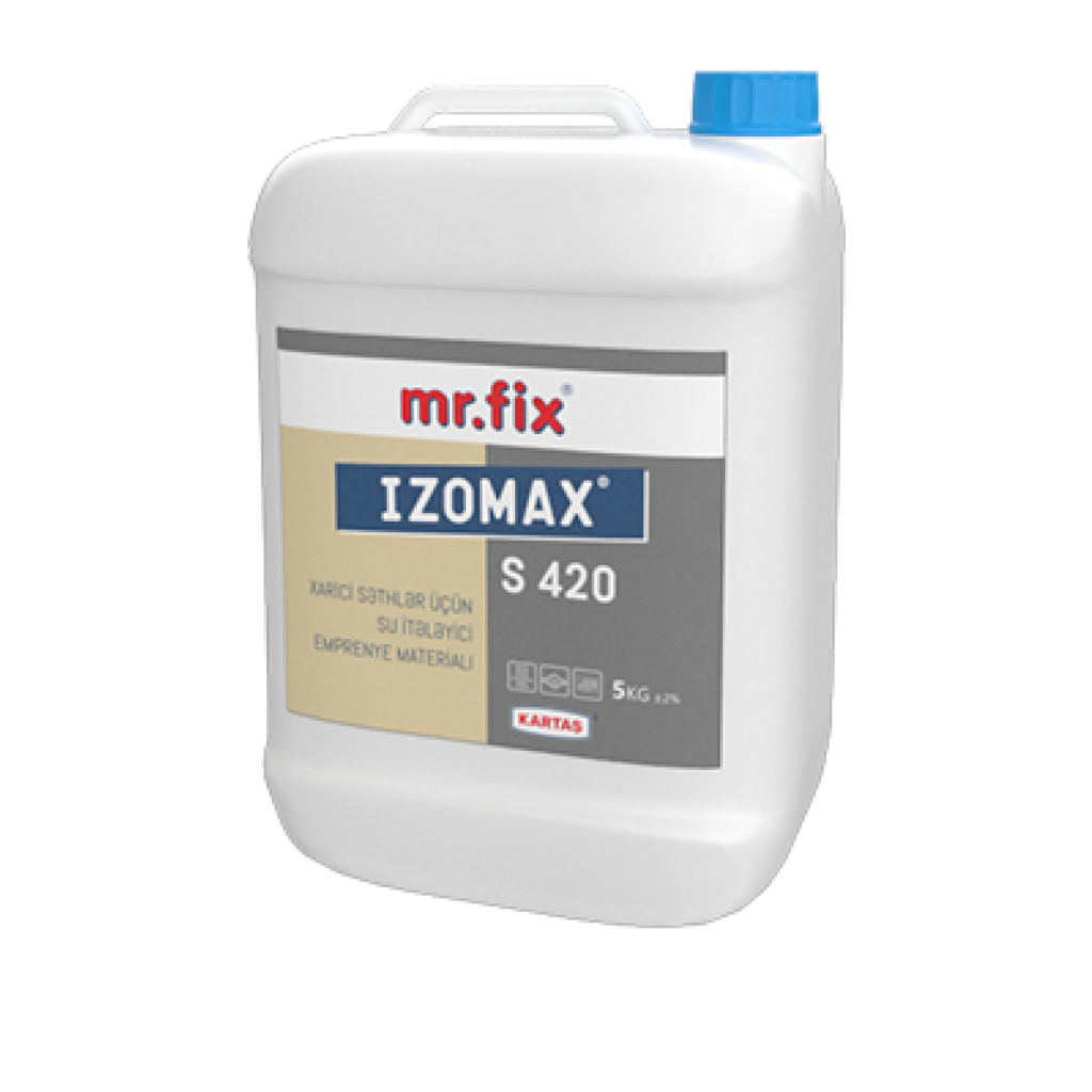 Şəffaf UV davamlı silikat əsaslı su izolyasiya Mr.Fix Izomax S420 20 kq