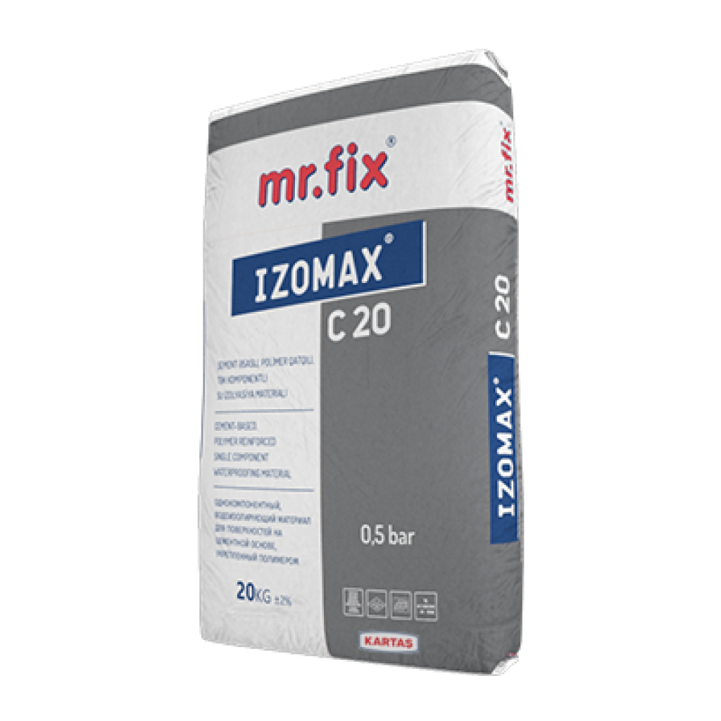 Sement əsaslı su izolyasiya materiali Mr.Fix İzomax C 20 20 kq