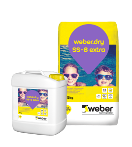 Sement esasli iki komponetlı elastic su izolyasiya Weber.dry SS-8 Sement esasli iki komponetlı elastic su izolyasiya Weber.dry SS-8