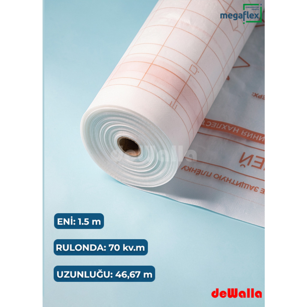 Megaflex Diffuziyalı üç qatlı su-külək membranı Dom M (70 m²)