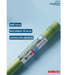 Megaflex İki qatlı buxar izolyasiya materialı Parostop B (70 m²)