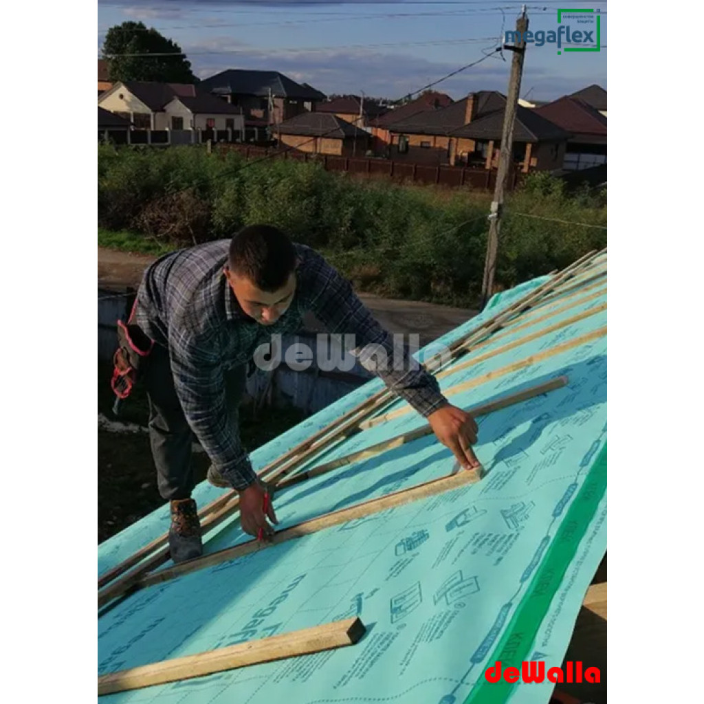 Megaflex 3 qatlı nəmə və küləyə davamlı membran Roof Extra (70 m²)