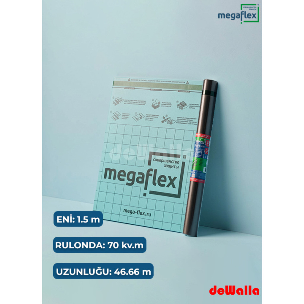 Megaflex 3 qatlı nəmə və küləyə davamlı membran Roof Extra (70 m²)
