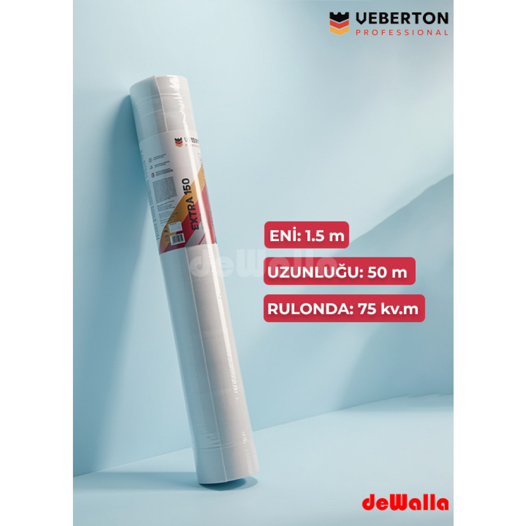 Veberton su və külək izolyasiya membranı Extra 150 АМ (75 kv.m)
