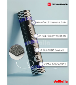 Su izolyasiya Bitum Membranı TEXNONIKOL Unifleks EKP 10x1 m