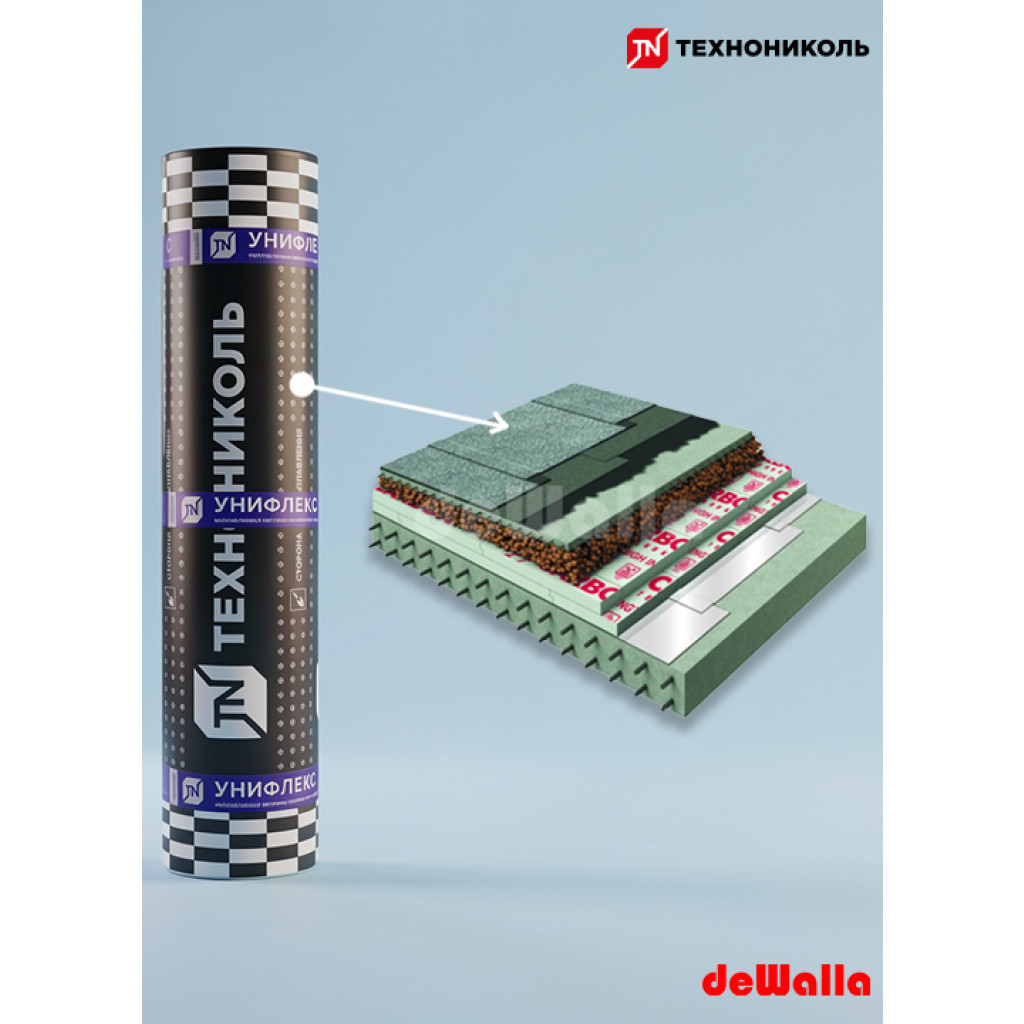 Su izolyasiya Bitum Membranı TEXNONIKOL Unifleks EKP 10x1 m