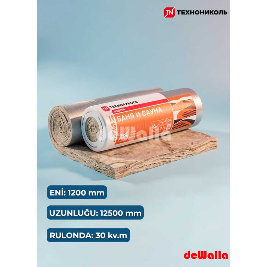 Texnonikol folqalı izolyasiya Hamam və Sauna (30 m²)