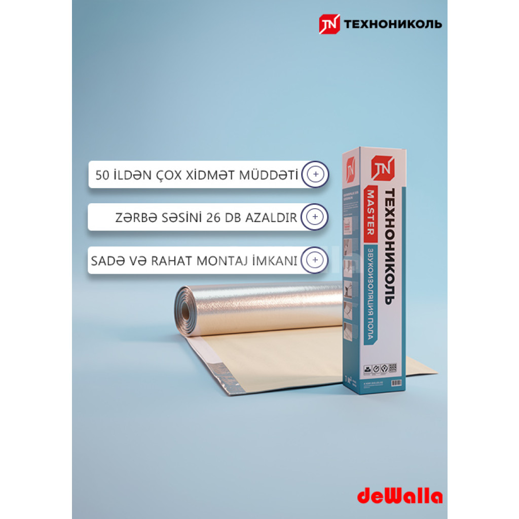 Döşəmə üçün Səs İzolyasiyası Texnonikol 7000х1000 mm