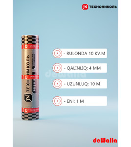 Su izolyasiya bitum membranı Texnonikol Texnoelast EPP 10x1 m