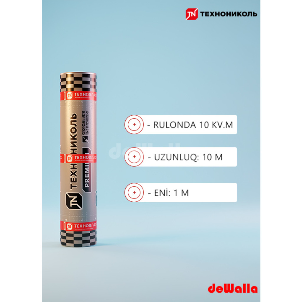 Texnonikol su izolyasiya bitum membranı Texnoelast EPP 10x1 m