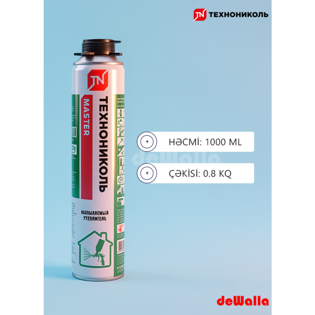 Püskürtmə köpük istilik izolyasiya Texnonikol Master