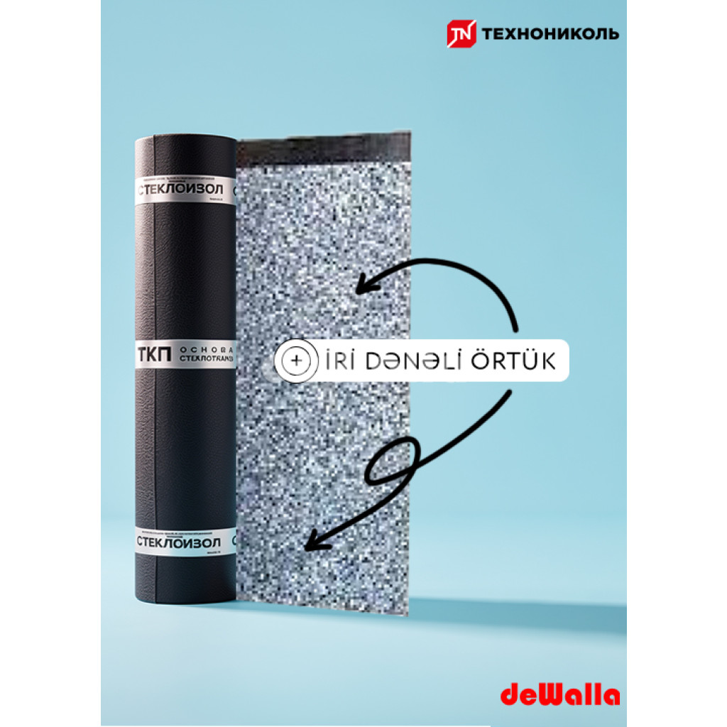 Texnonikol Stekloizol K TKP Qumlu su izolyasiya bitum membranı 10x1 m
