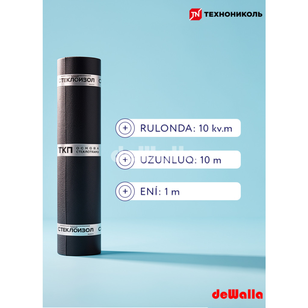 Texnonikol Stekloizol K TKP Qumlu su izolyasiya bitum membranı 10x1 m