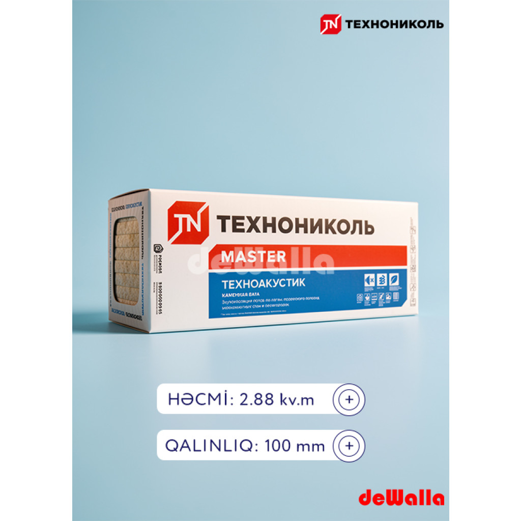 Texnonikol Texnoakustik 600x1200x100 mm (4 plitə)