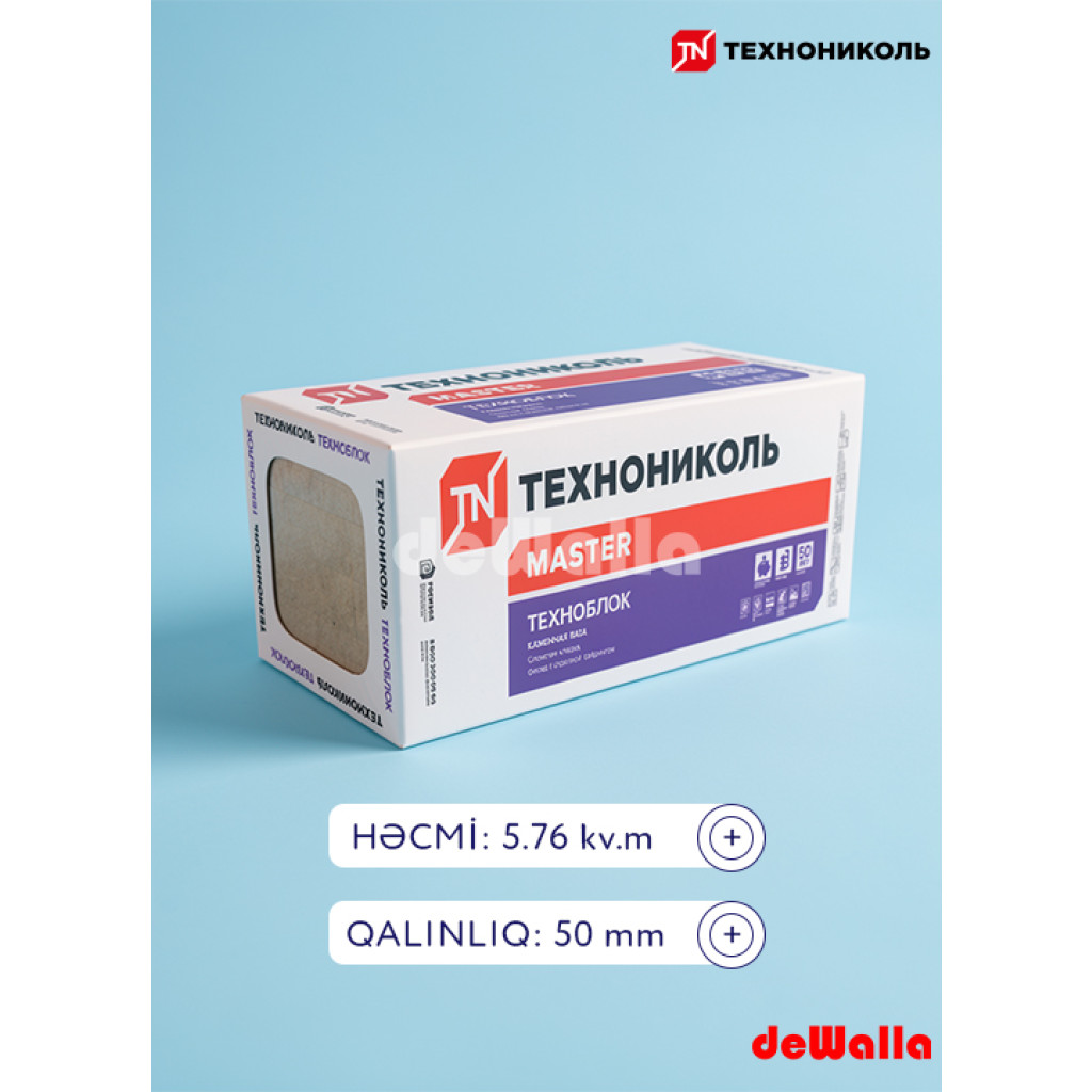 Texnonikol Texnoblok Standart 600x1200x50 mm (8 plitə)