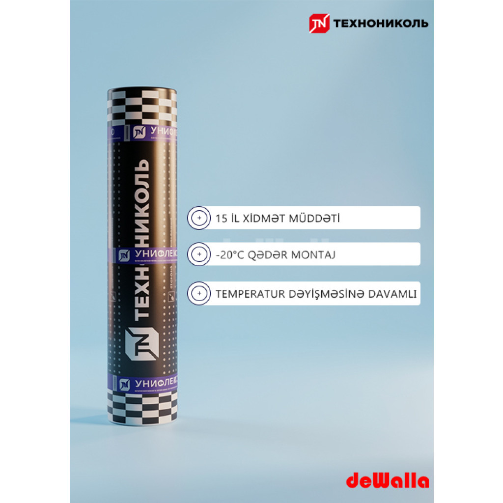 Su izolyasiya bitum membranı Texnonikol Unifleks TPP 10x1 m