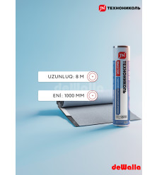 Düz dam üçün yapışqanlı bitum əsaslı (tol) su izolyasiyası Texnonikol Master (1x8 m)