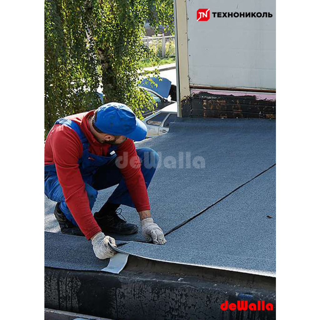 Düz dam üçün yapışqanlı bitum əsaslı (tol) su izolyasiyası Texnonikol Master (1x8 m)